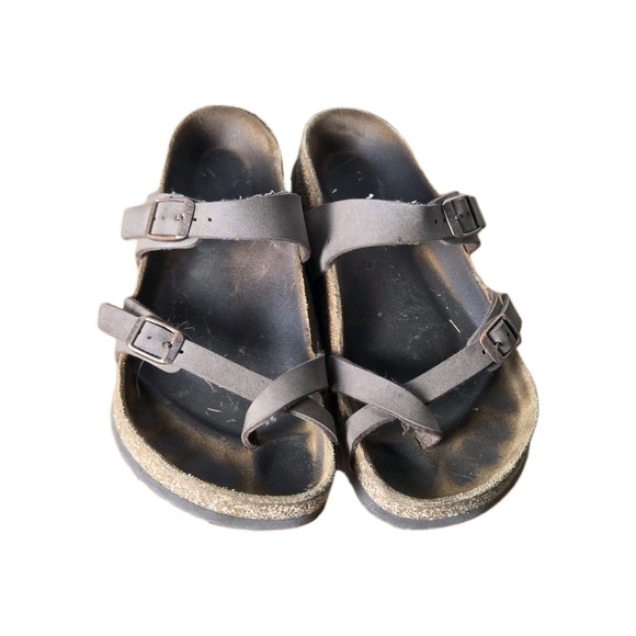 Birkenstock Mayari Mocha 38 / Size 7 Womens Brown Slip On Slides Germany - Read - Picture 2 of 9